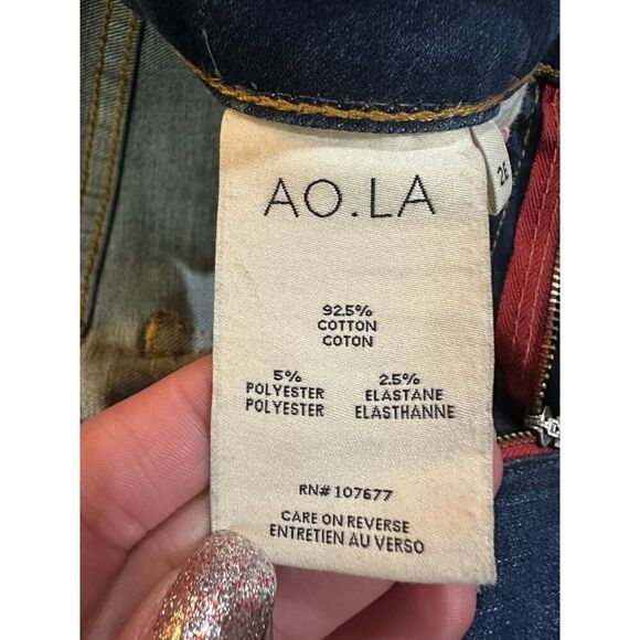 AO.LA Alice+Olivia You Look Good Mid Rise Skinny Star Crossed Jeans 26W X 27L - Picture 6 of 14